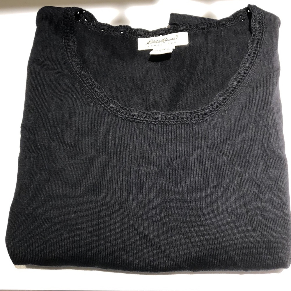 Eddie Bauer Black Sweater Size Large